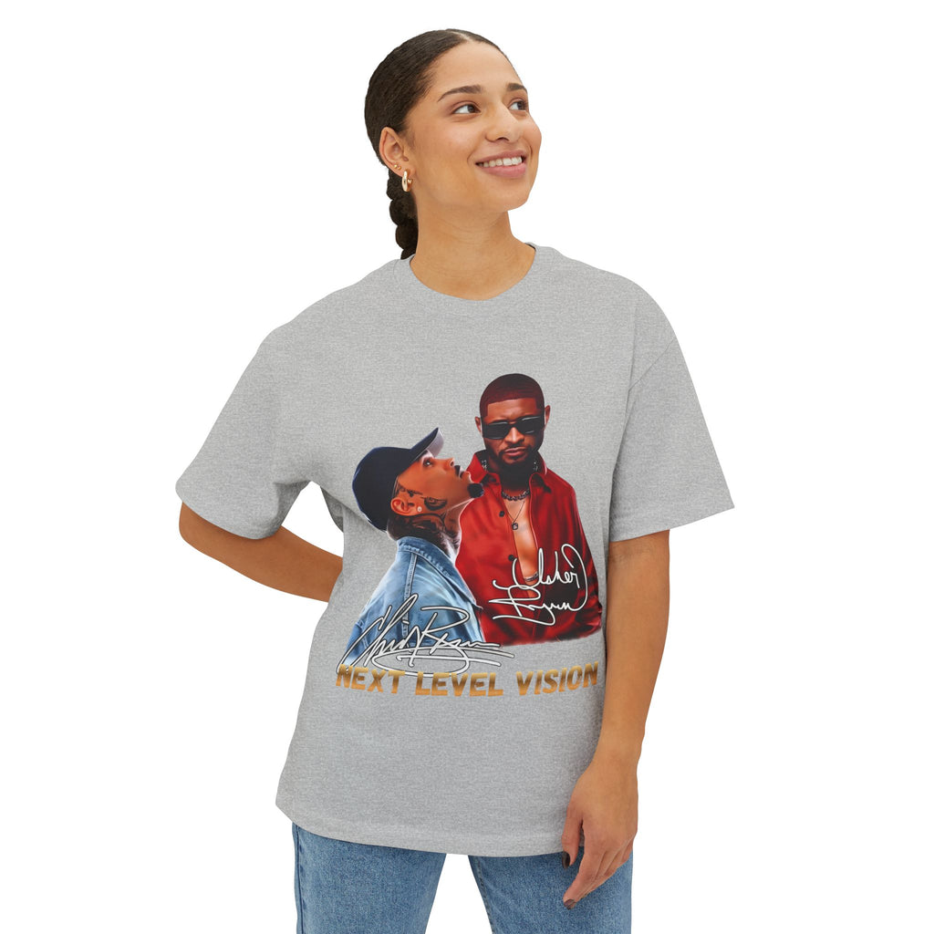 Next Level Vision Tee — Graphic Boxy T-Shirt with Signed Artist Portraits