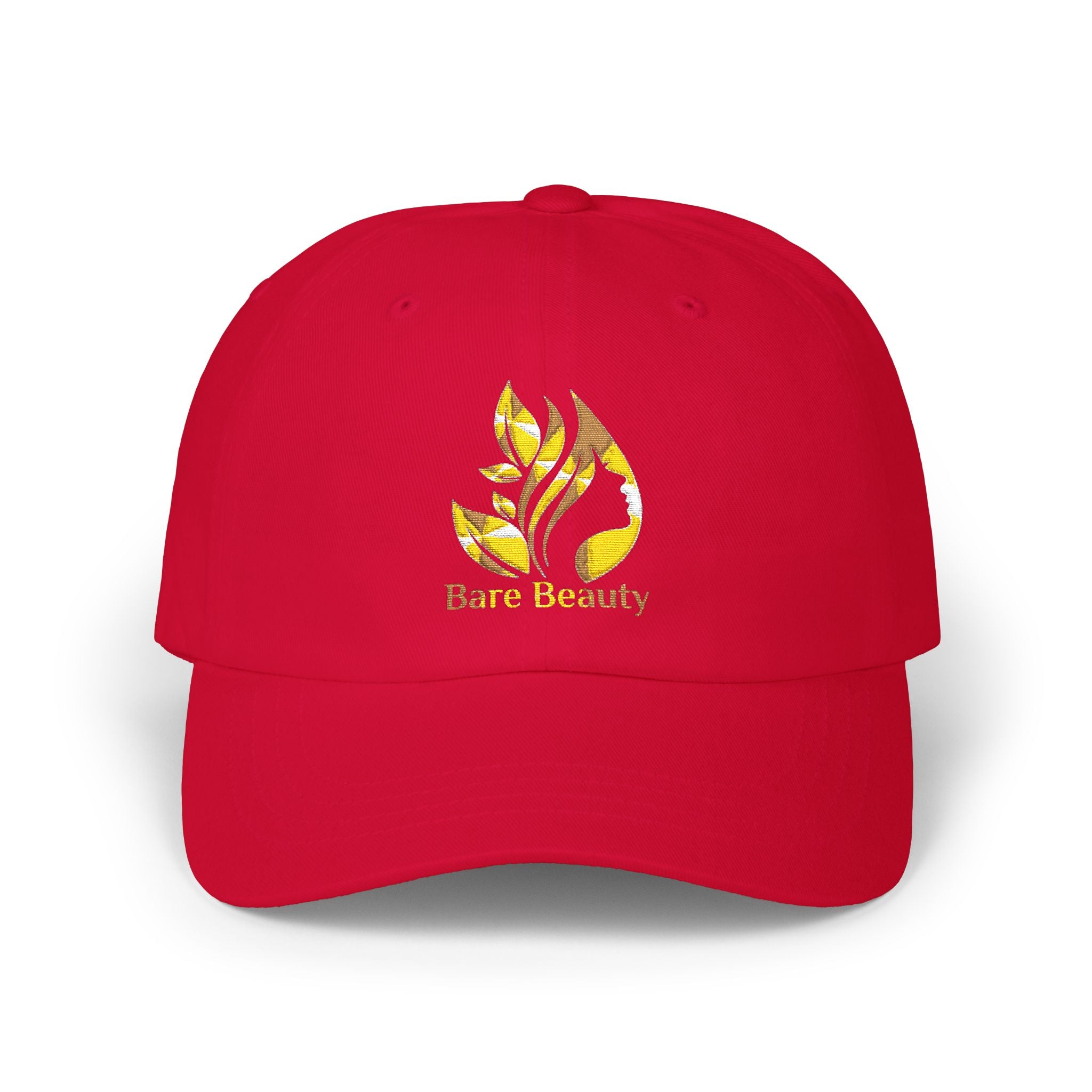 Dad Cap — Gold Foil “Bare Beauty” Floral Logo Baseball Hat
