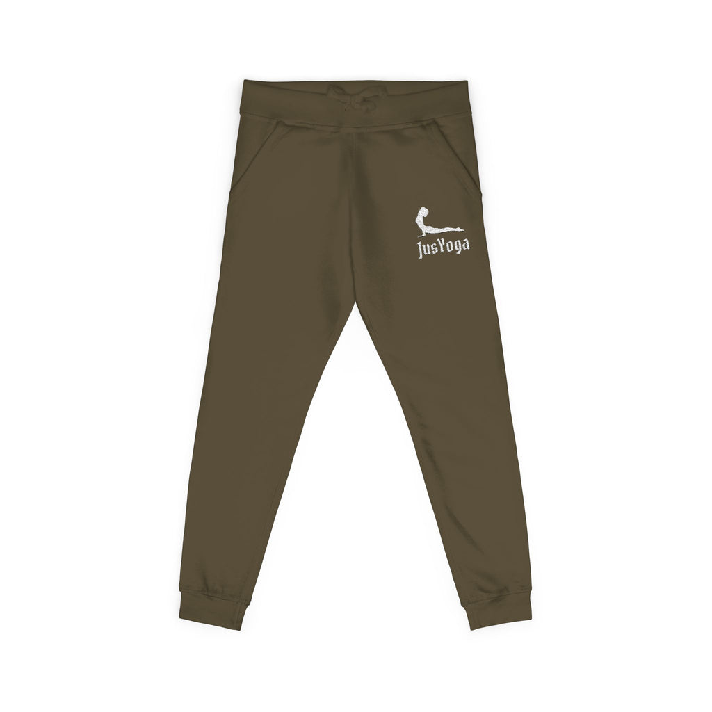Embroidered Cozy Fleece Sweatpants — Minimal Script Design