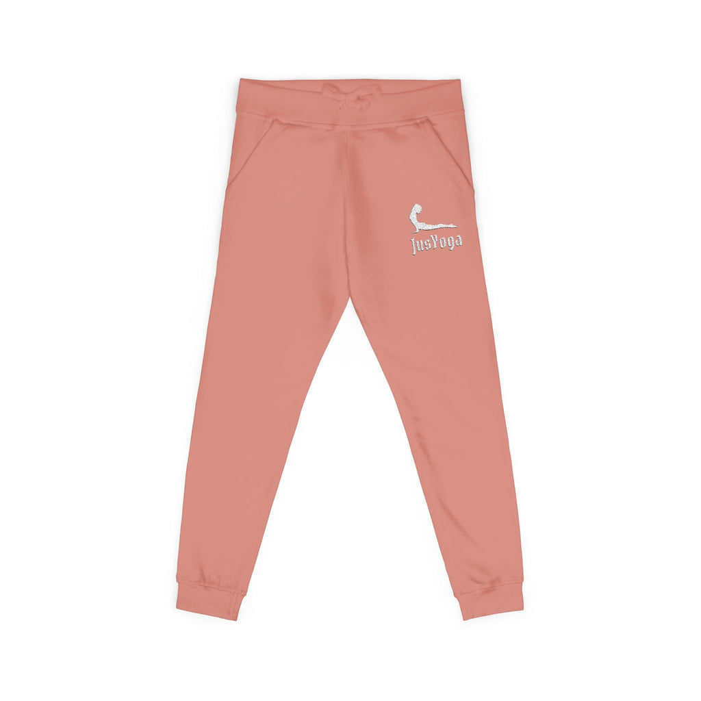 Embroidered Cozy Fleece Sweatpants — Minimal Script Design