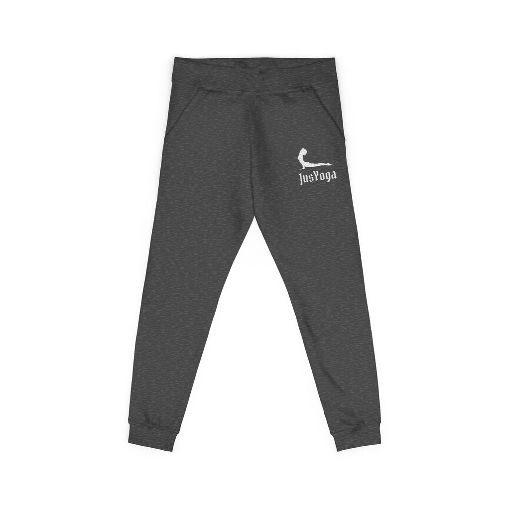 Embroidered Cozy Fleece Sweatpants — Minimal Script Design