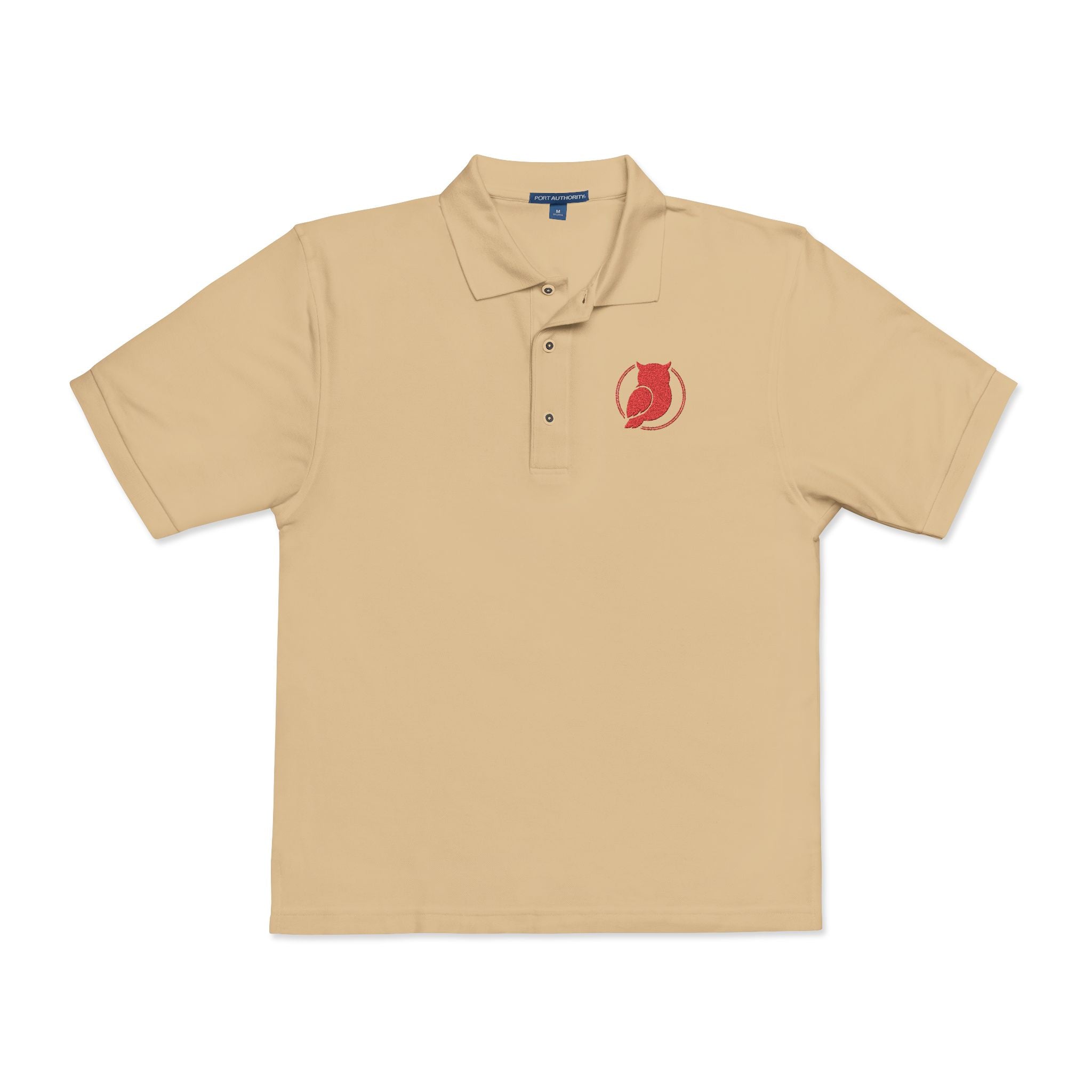 Embroidered Floral Owl Polo Shirt — Lightweight Short-Sleeve Collared Tee