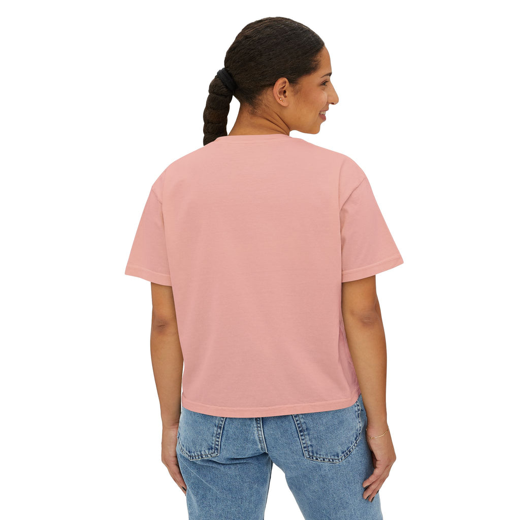 Owl Squad Graphic Tee — Retro Orange Owl Boxy Shirt