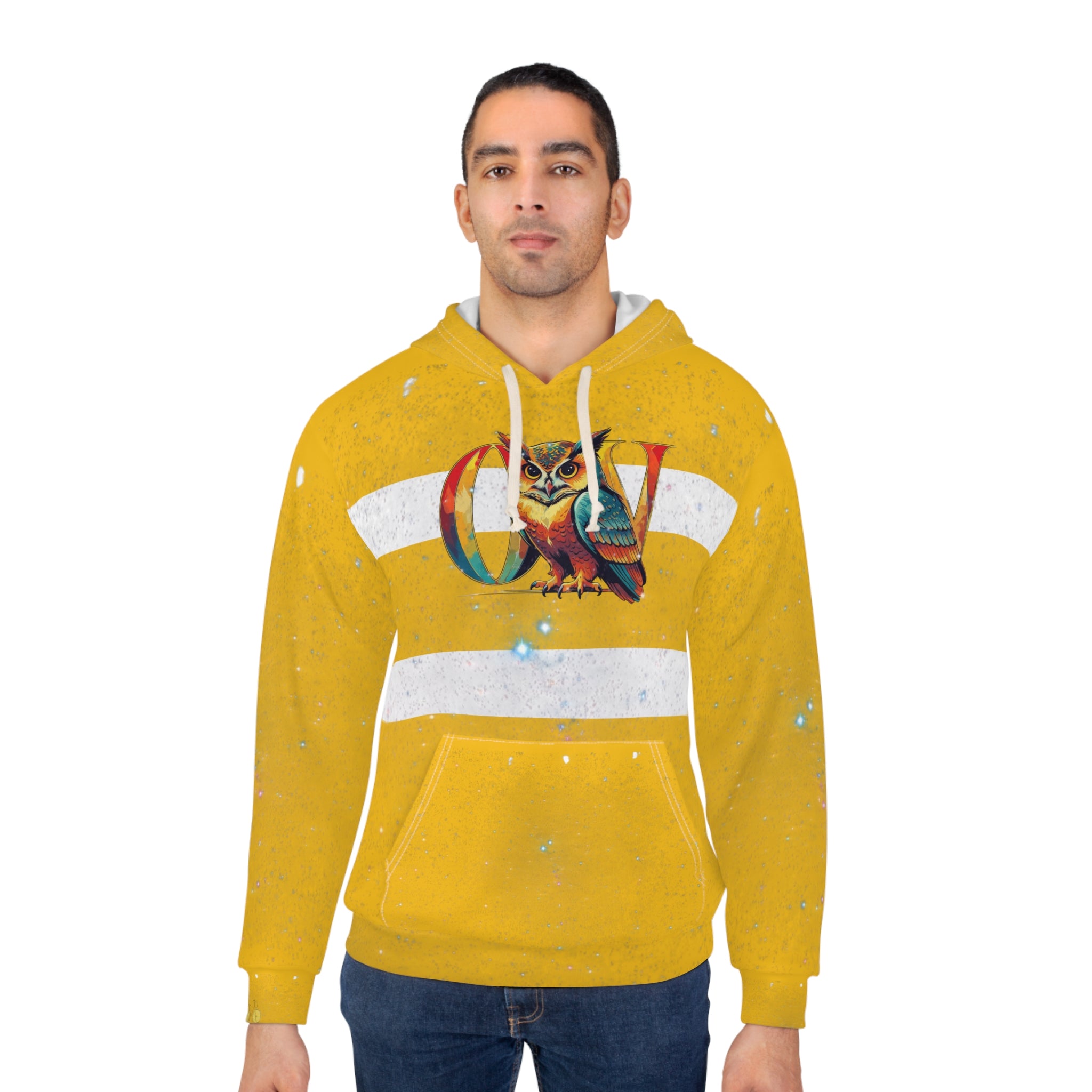 Owl Love Pullover Hoodie - Colorful Owl with 'Love' Graphic
