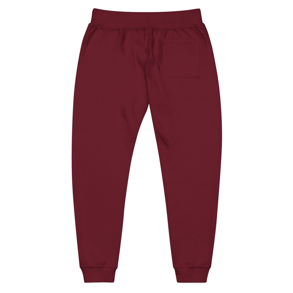 Embroidered Cozy Fleece Sweatpants — Minimal Script Design