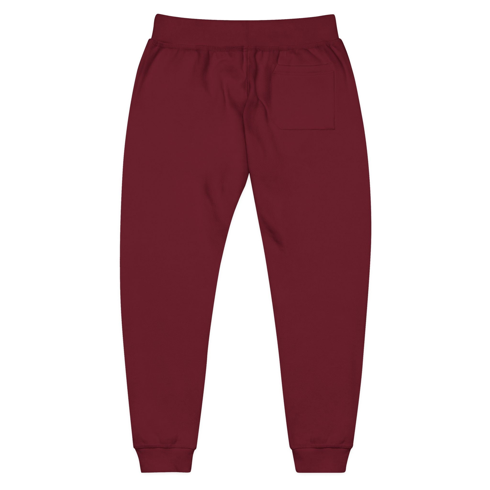 Embroidered Cozy Fleece Sweatpants — Minimal Script Design