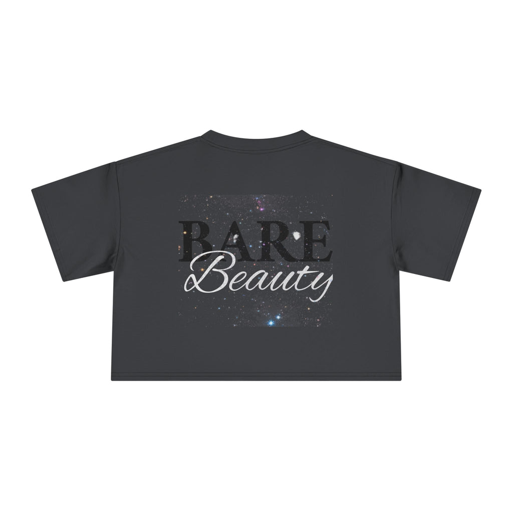 Crop Tee — "Bare Beauty" Minimalist Graphic Crop Top