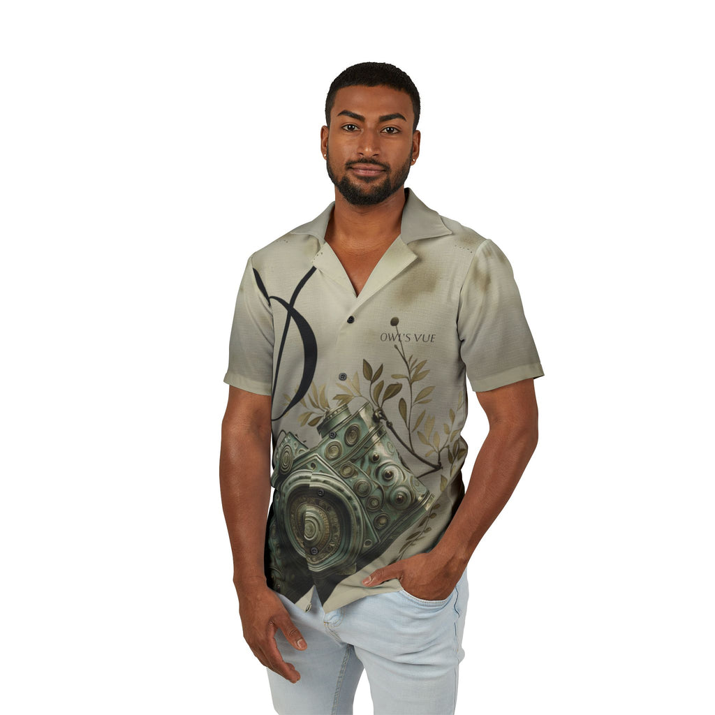 Vintage Camera Hawaiian Shirt — Men's Tropical Photography Camp Shirt