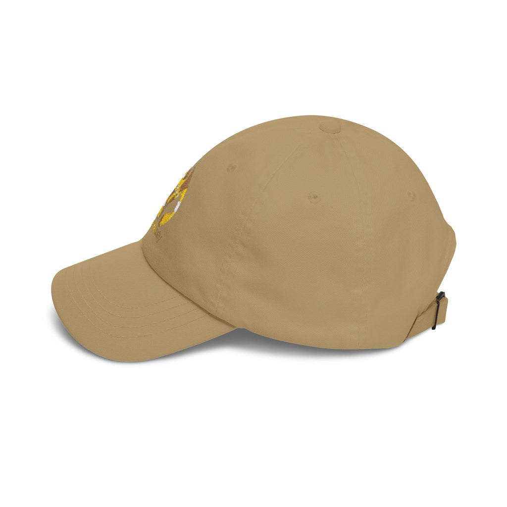 Dad Cap — Gold Foil “Bare Beauty” Floral Logo Baseball Hat