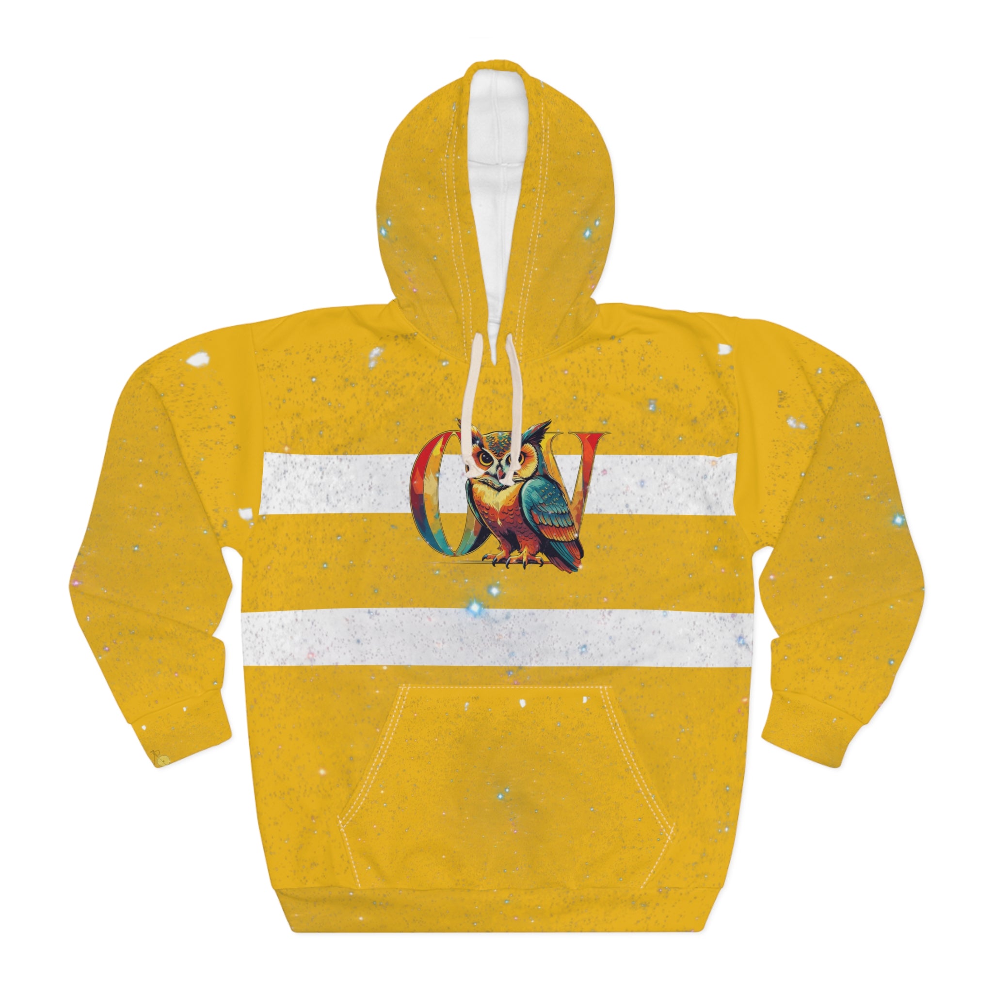 Owl Love Pullover Hoodie - Colorful Owl with 'Love' Graphic