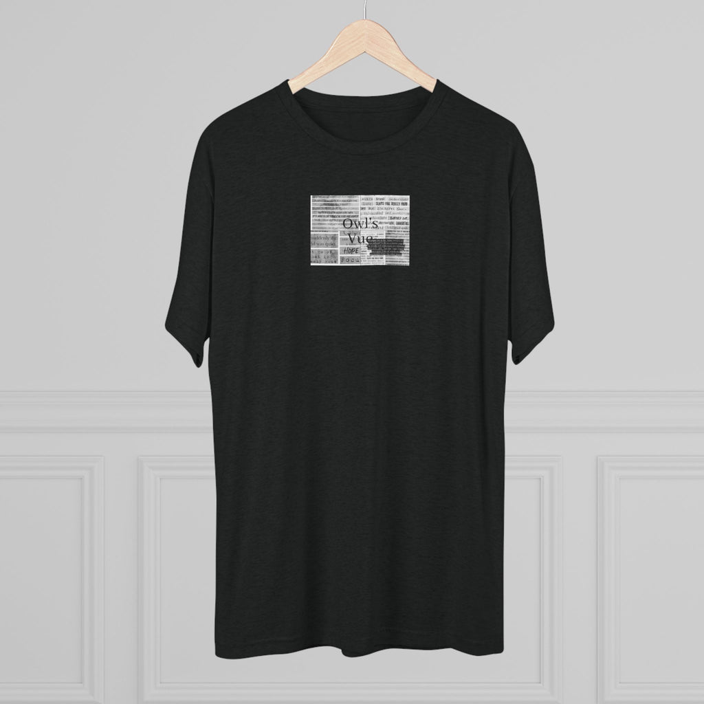 Owl's Vug Collage T‑Shirt — Motivational Newspaper Quote Graphic Tee
