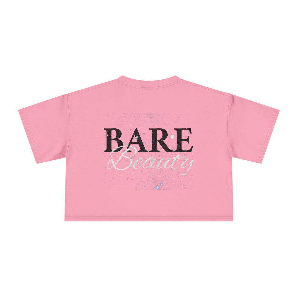 Crop Tee — "Bare Beauty" Minimalist Graphic Crop Top