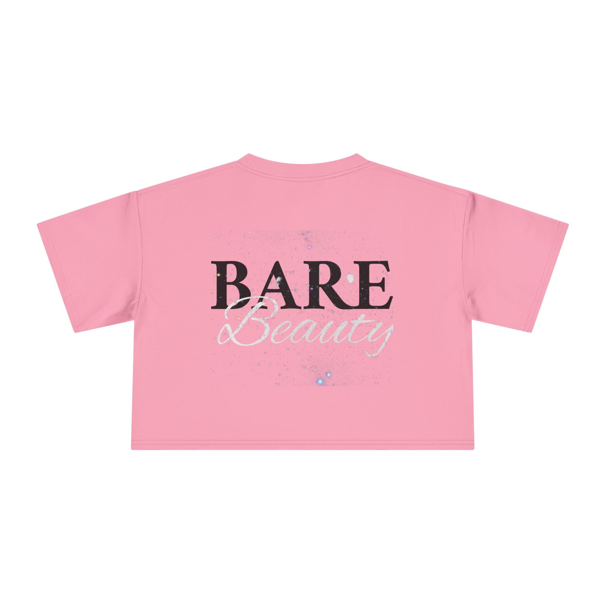 Crop Tee — "Bare Beauty" Minimalist Graphic Crop Top