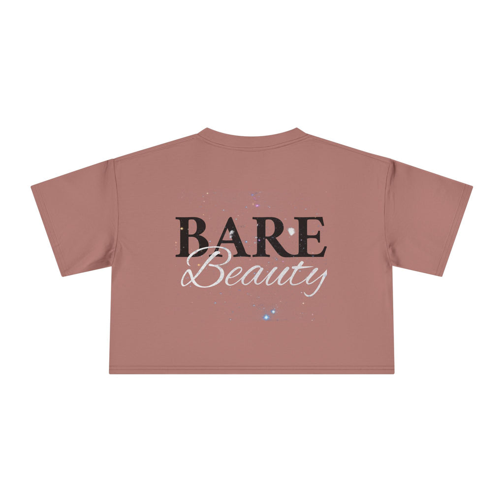 Crop Tee — "Bare Beauty" Minimalist Graphic Crop Top