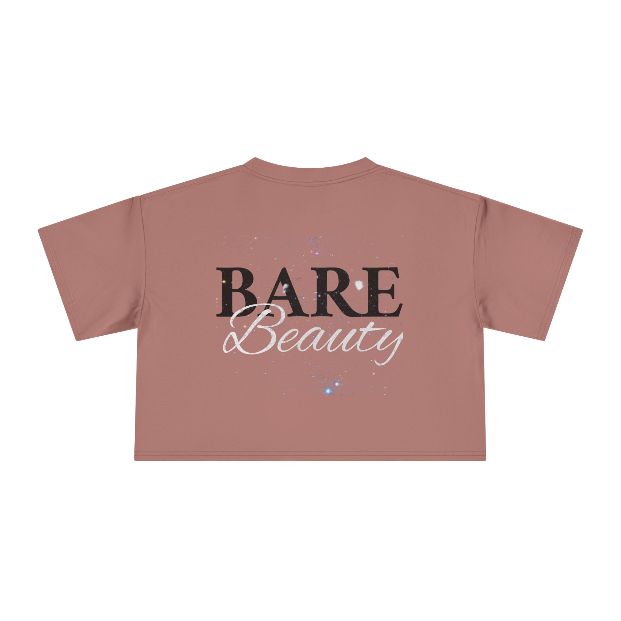 Crop Tee — "Bare Beauty" Minimalist Graphic Crop Top