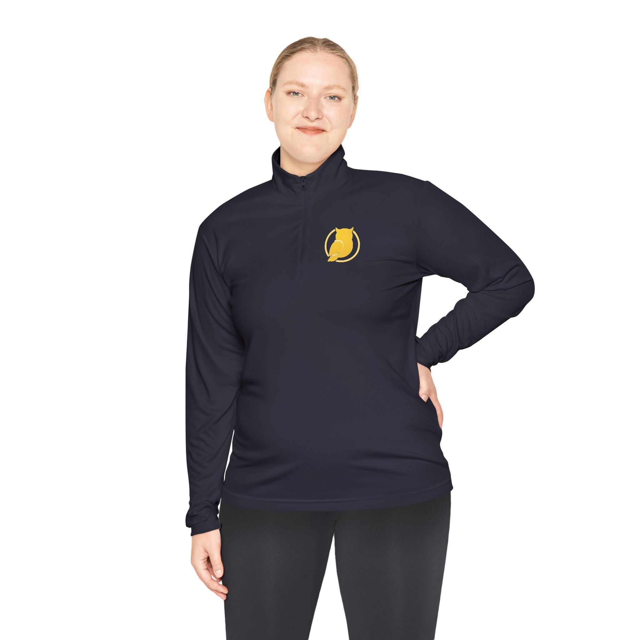 Yellow Cat Emblem Quarter-Zip Pullover