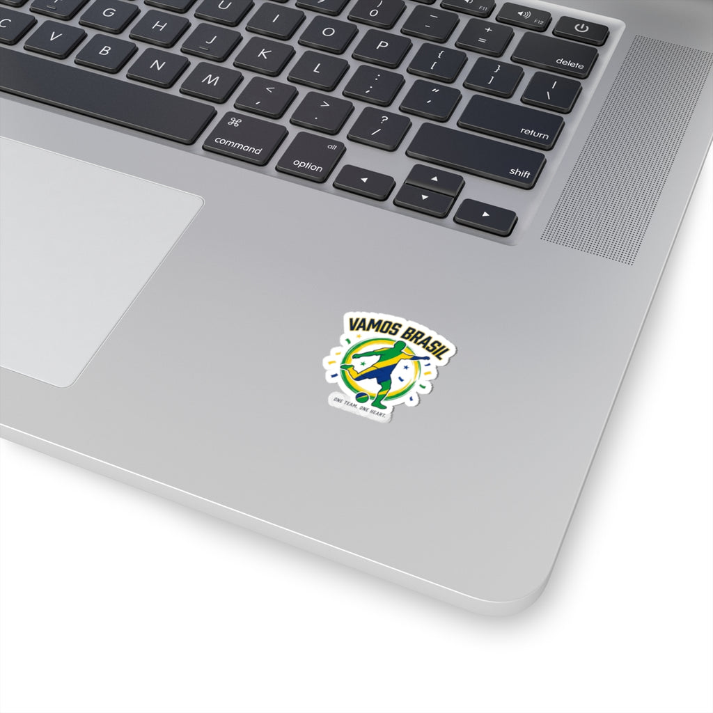 Vamos Brasil Soccer Sticker | Country Pride, Retro Soccer Supporters