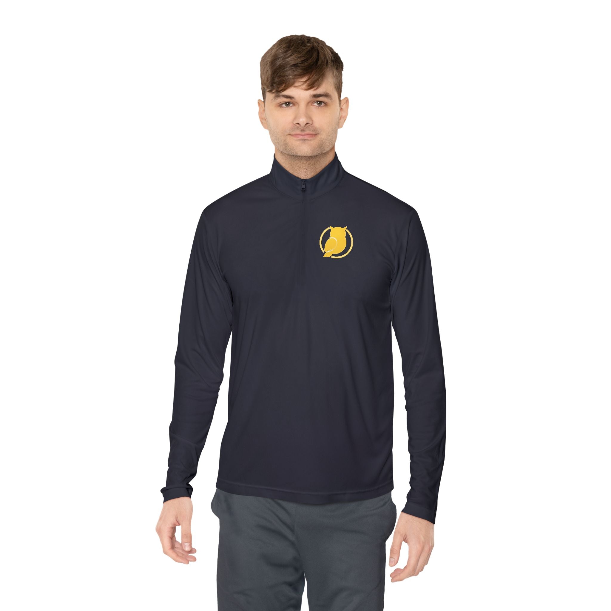 Yellow Cat Emblem Quarter-Zip Pullover