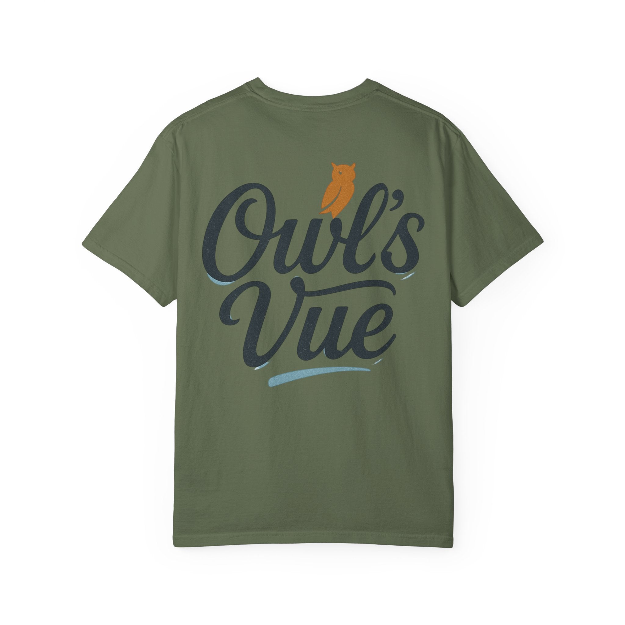 Owl's Vue Garment-Dyed Unisex T-Shirt - Nature-Inspired Tee for Outdoor Lovers