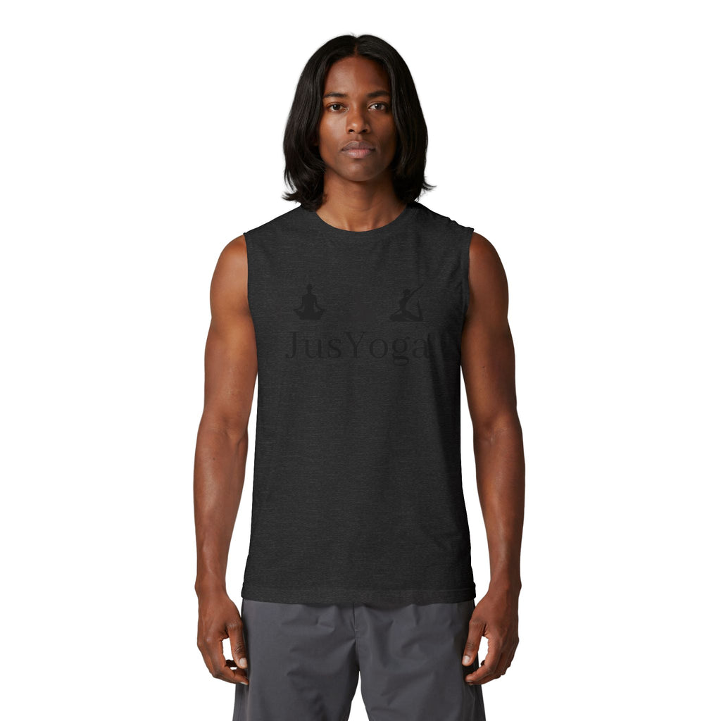 Yoga Muscle Tank — "JusYoga" Meditative Pose Fitness Top