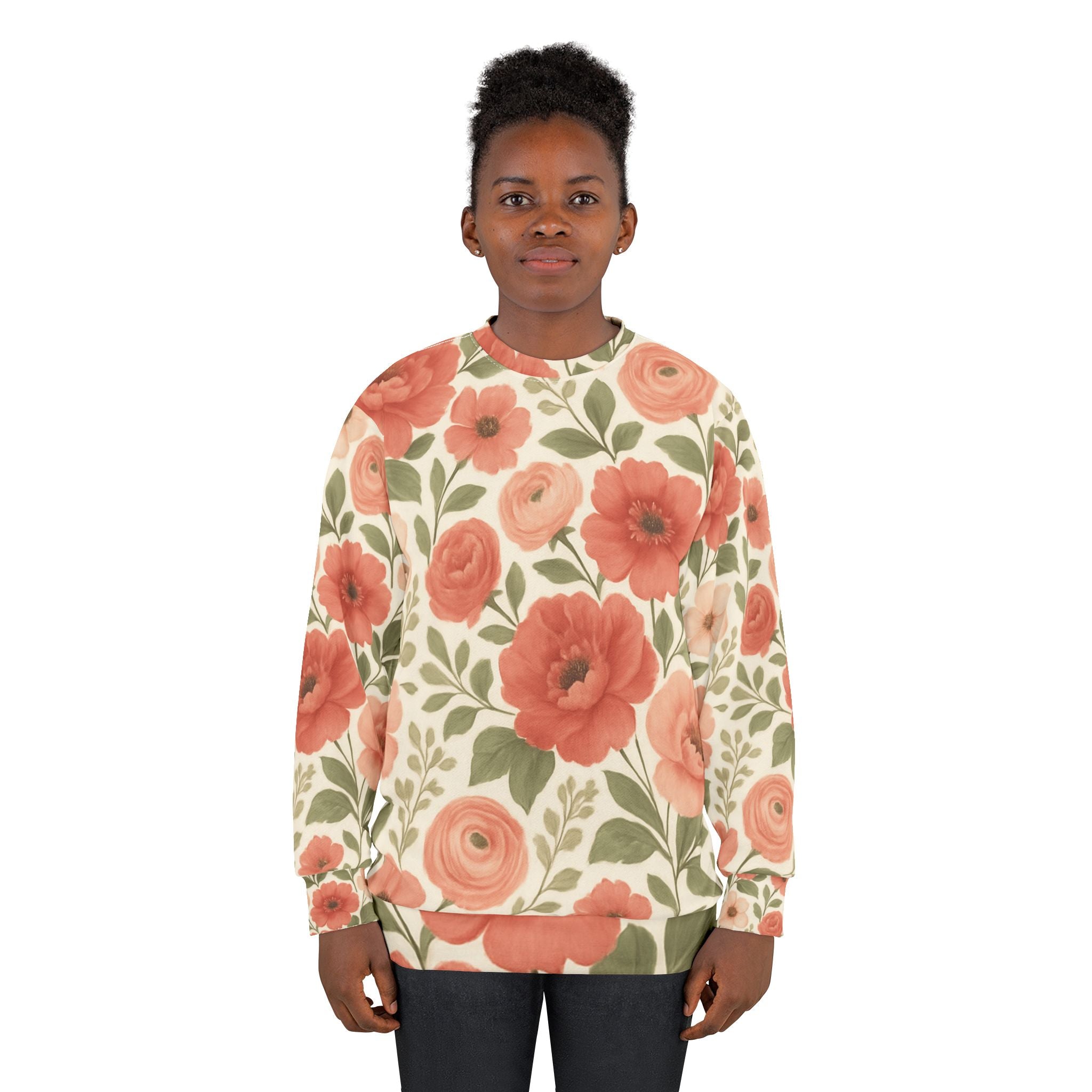 Floral Unisex Sweatshirt - Cozy Spring Comfort