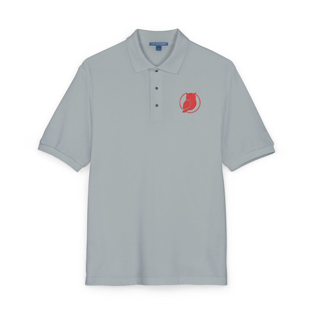 Embroidered Floral Owl Polo Shirt — Lightweight Short-Sleeve Collared Tee