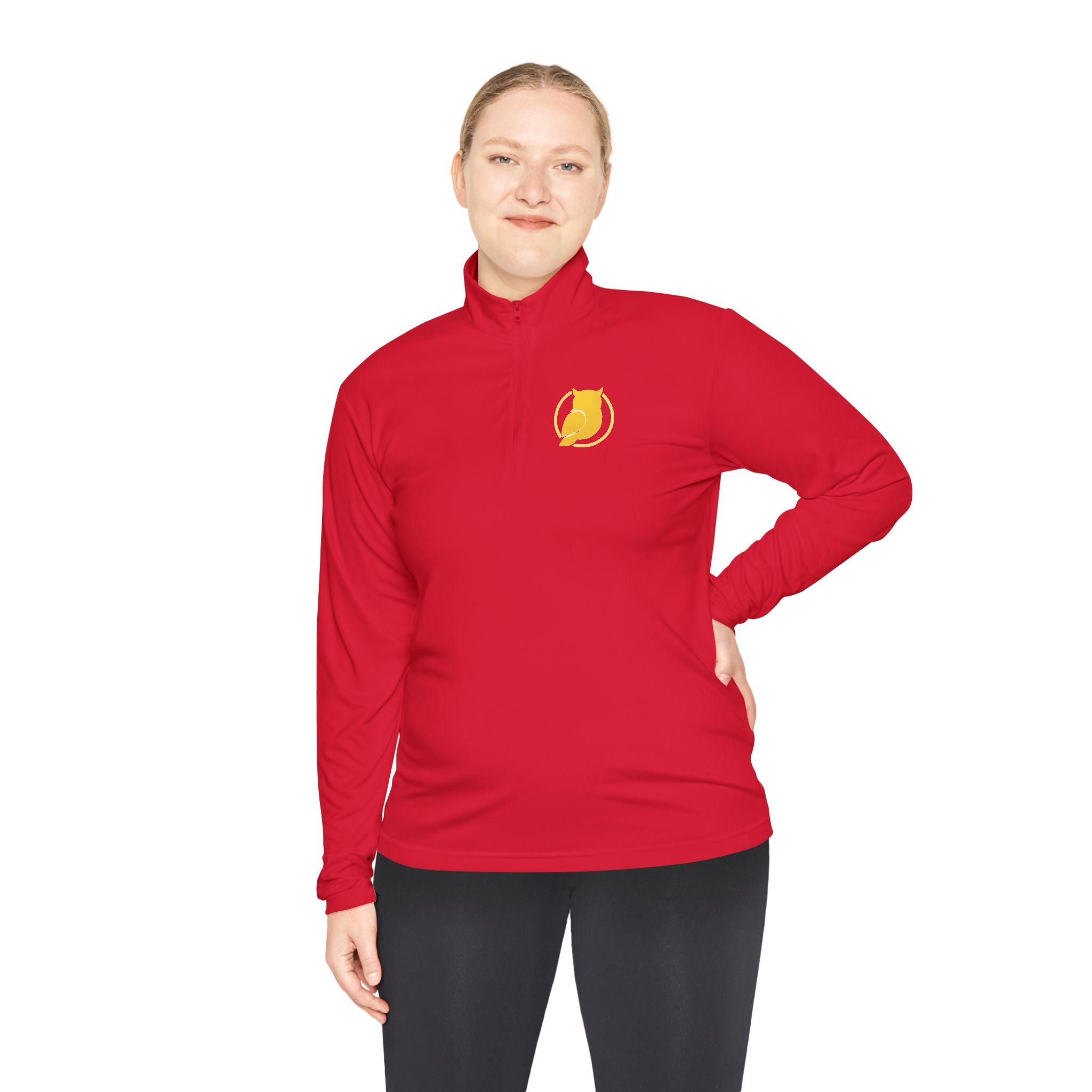 Yellow Cat Emblem Quarter-Zip Pullover