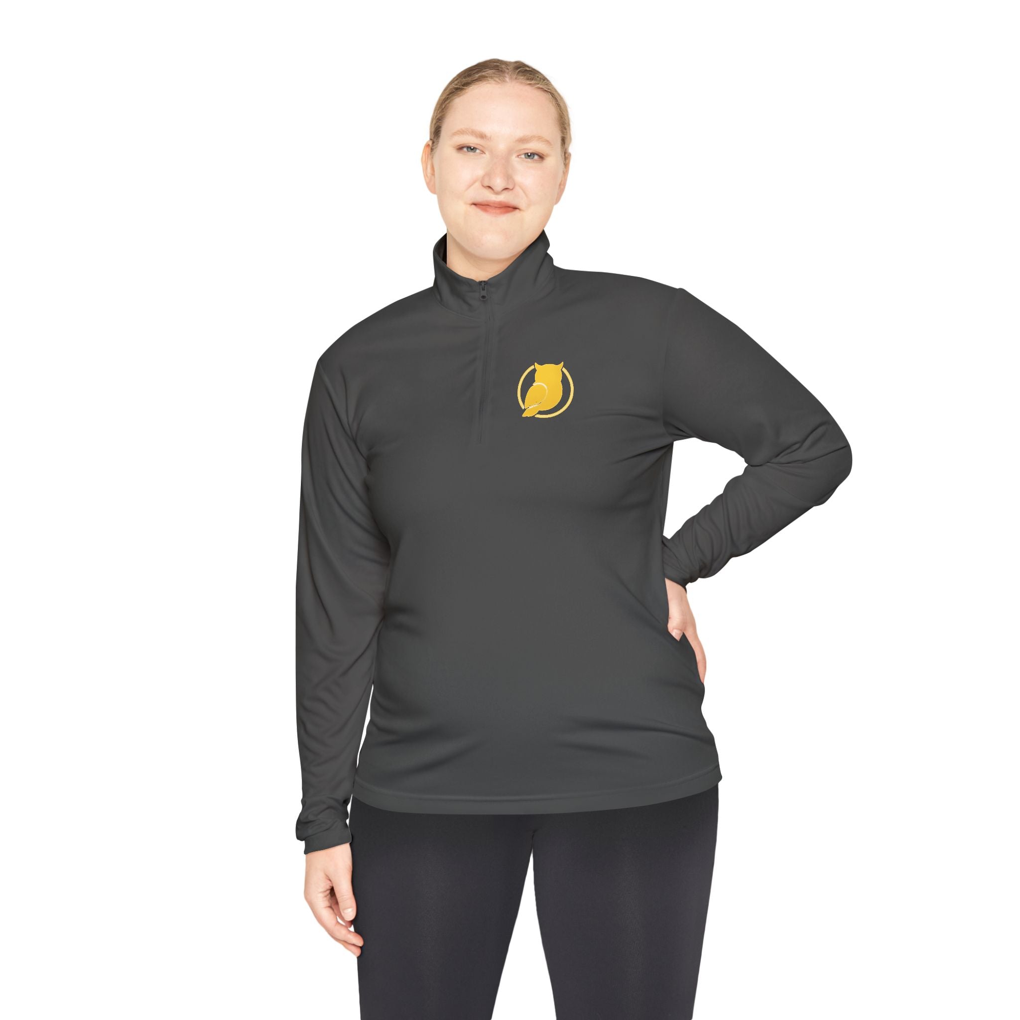 Yellow Cat Emblem Quarter-Zip Pullover