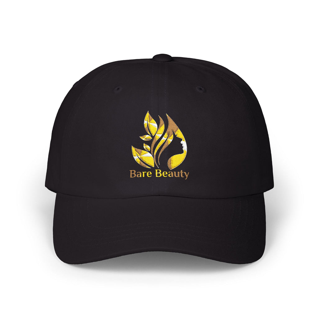 Dad Cap — Gold Foil “Bare Beauty” Floral Logo Baseball Hat