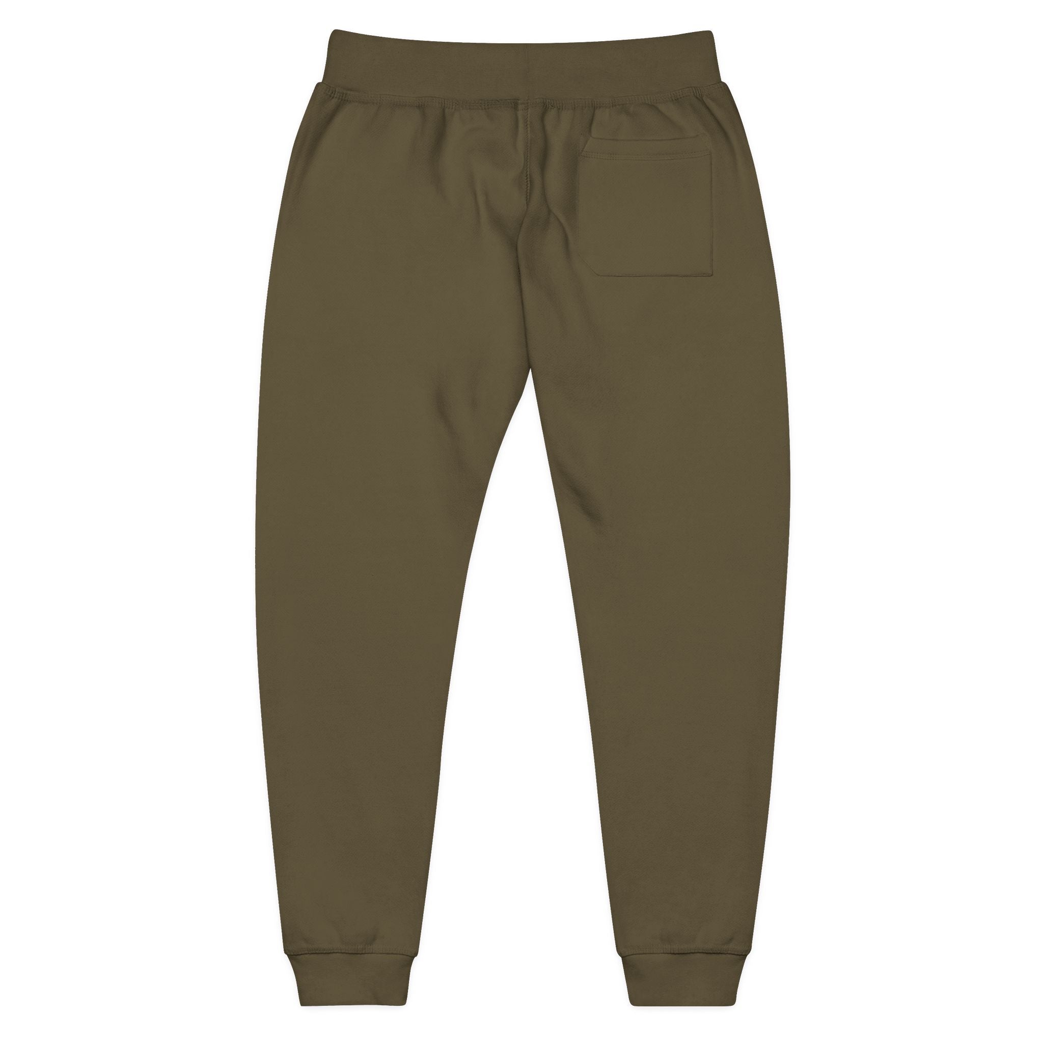 Embroidered Cozy Fleece Sweatpants — Minimal Script Design