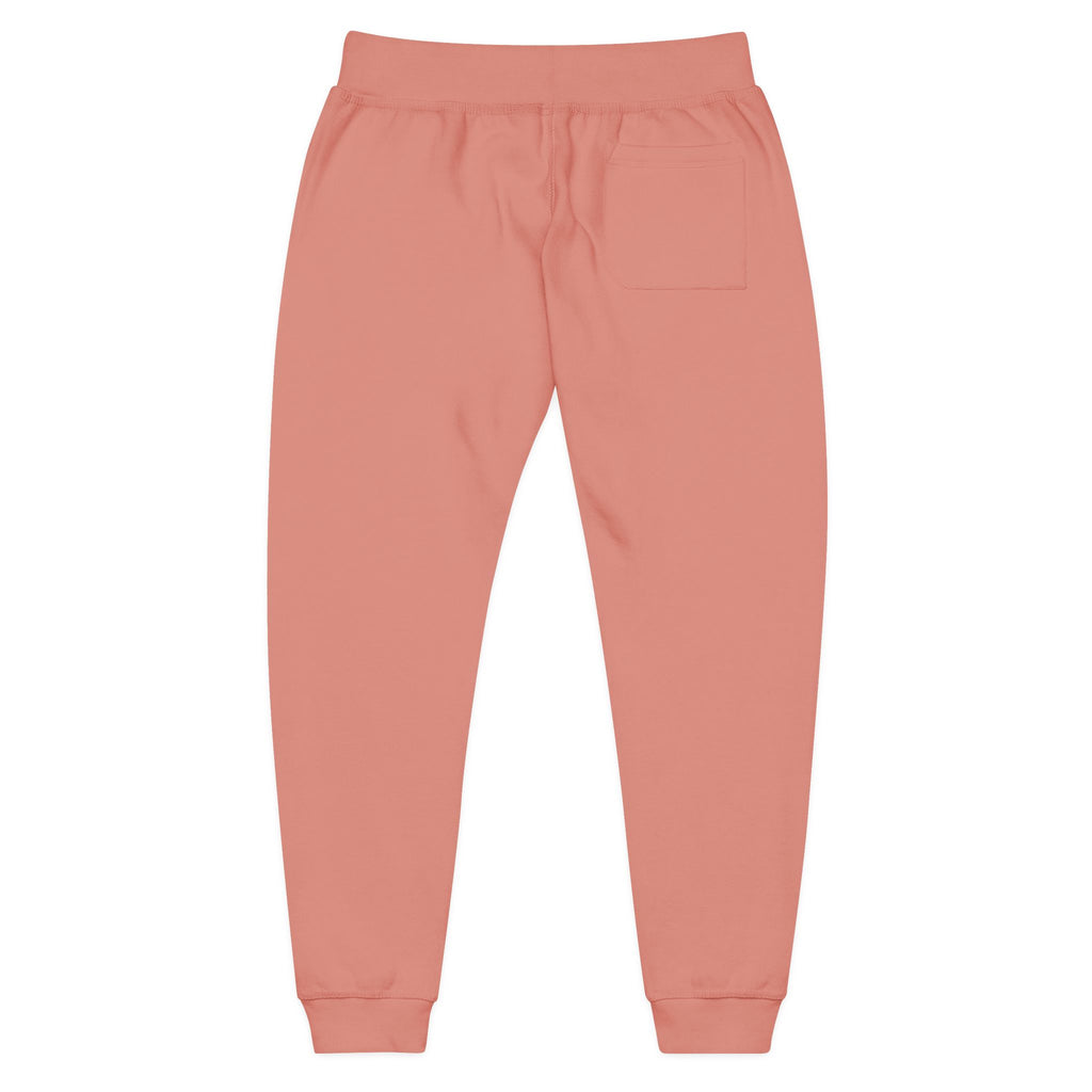 Embroidered Cozy Fleece Sweatpants — Minimal Script Design