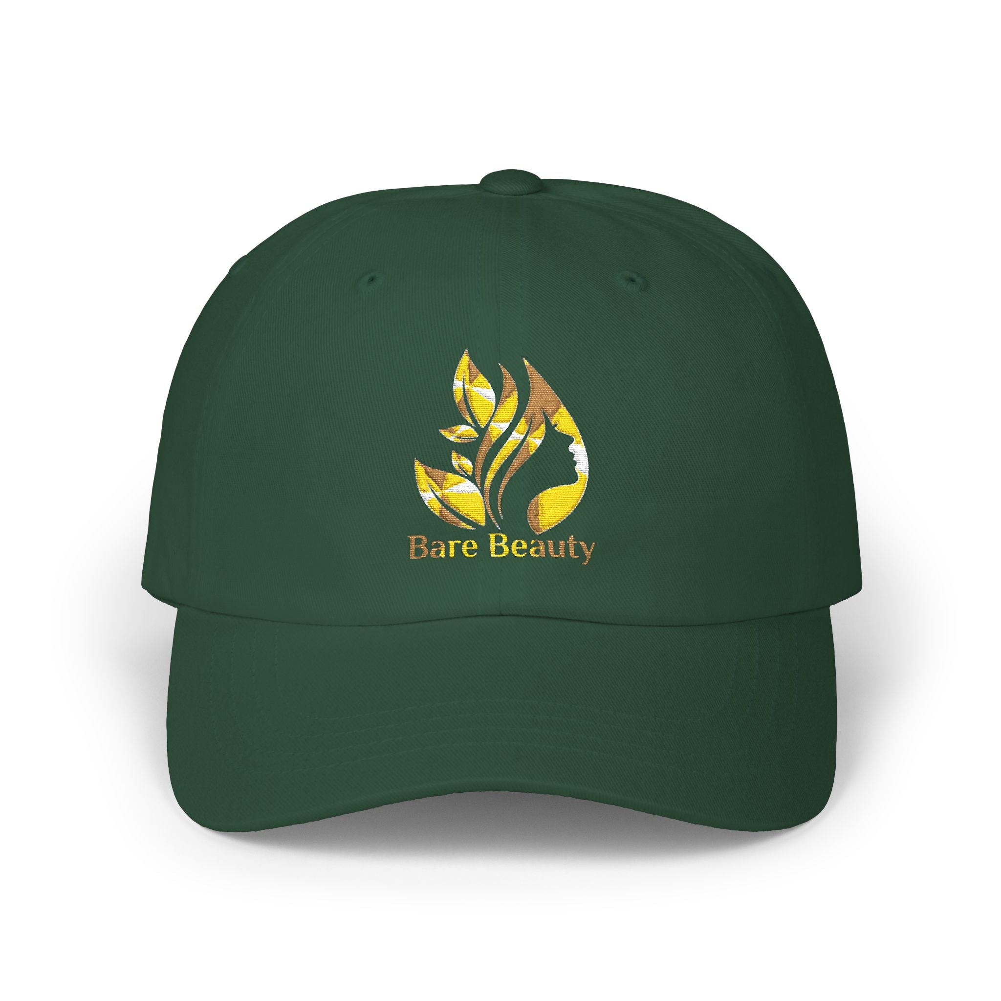 Dad Cap — Gold Foil “Bare Beauty” Floral Logo Baseball Hat