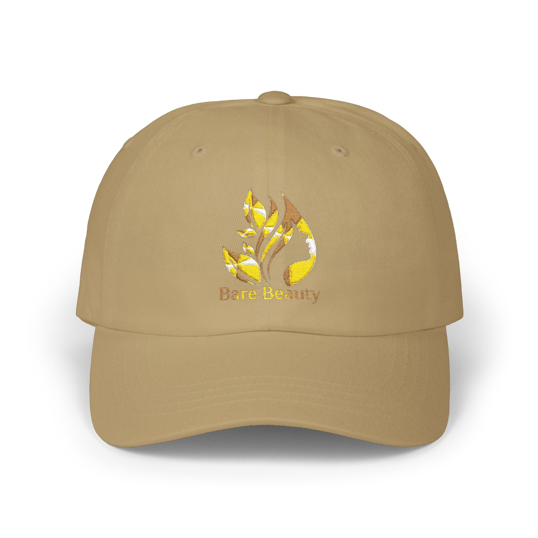 Dad Cap — Gold Foil “Bare Beauty” Floral Logo Baseball Hat