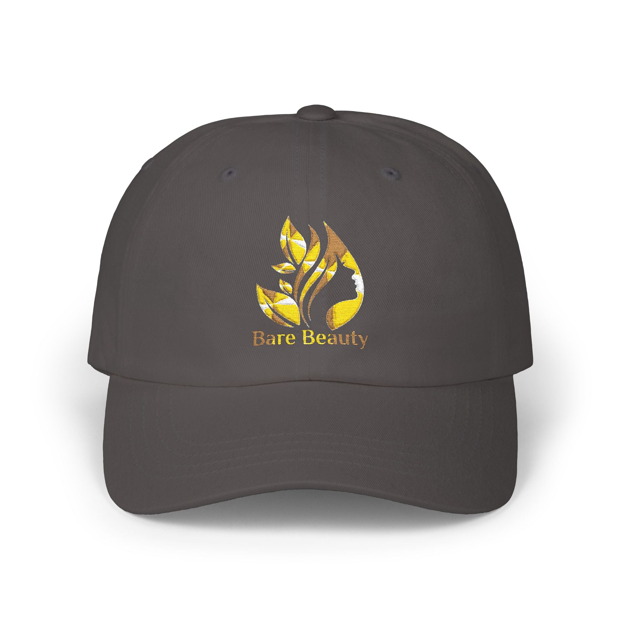 Dad Cap — Gold Foil “Bare Beauty” Floral Logo Baseball Hat