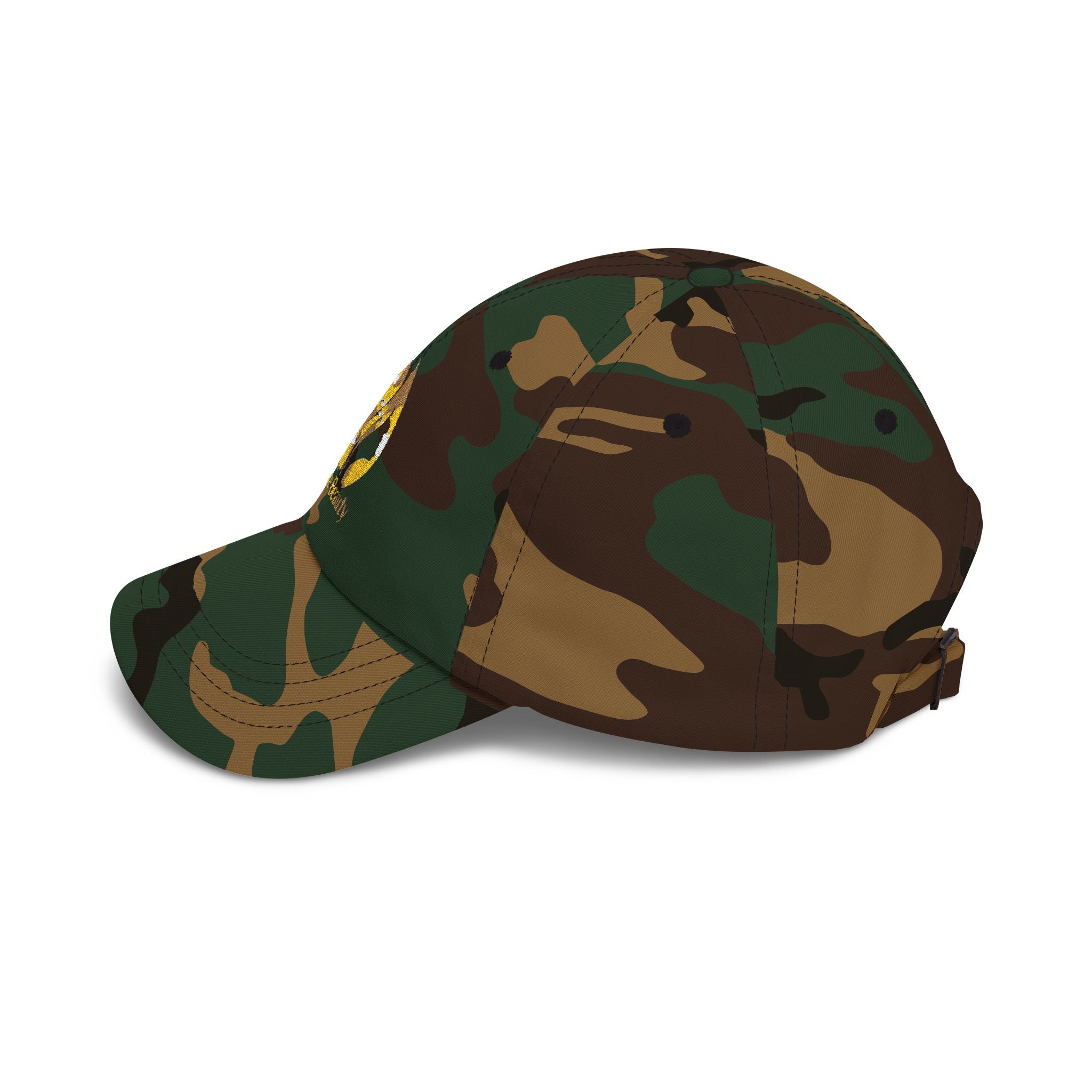 Dad Cap — Gold Foil “Bare Beauty” Floral Logo Baseball Hat