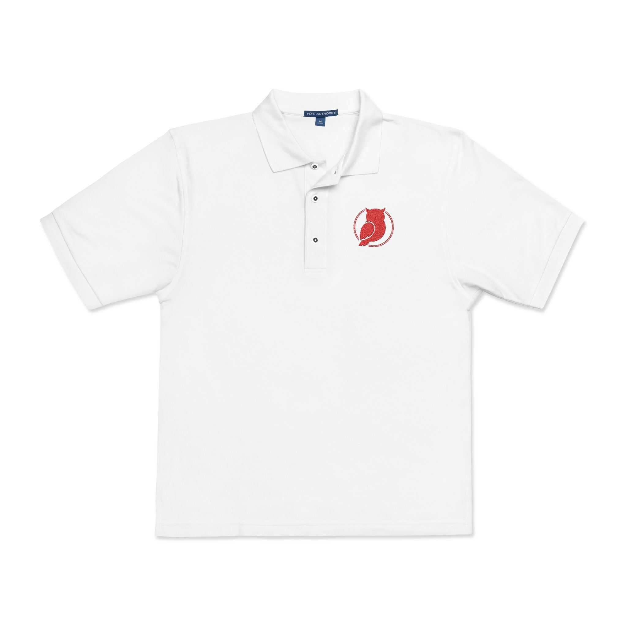 Embroidered Floral Owl Polo Shirt — Lightweight Short-Sleeve Collared Tee