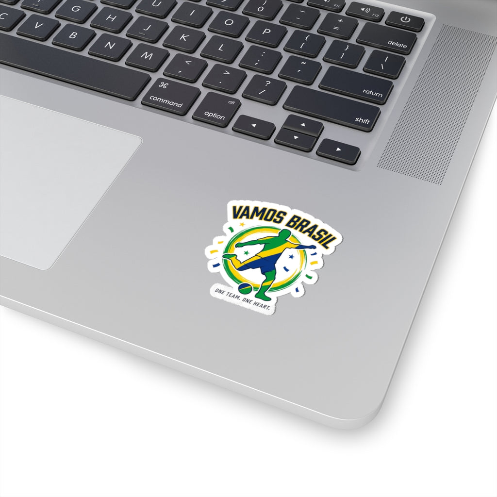 Vamos Brasil Soccer Sticker | Country Pride, Retro Soccer Supporters