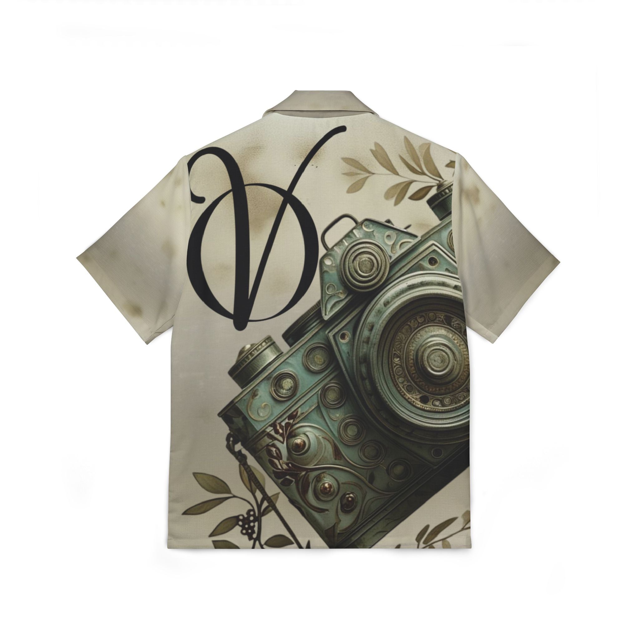Vintage Camera Hawaiian Shirt — Men's Tropical Photography Camp Shirt