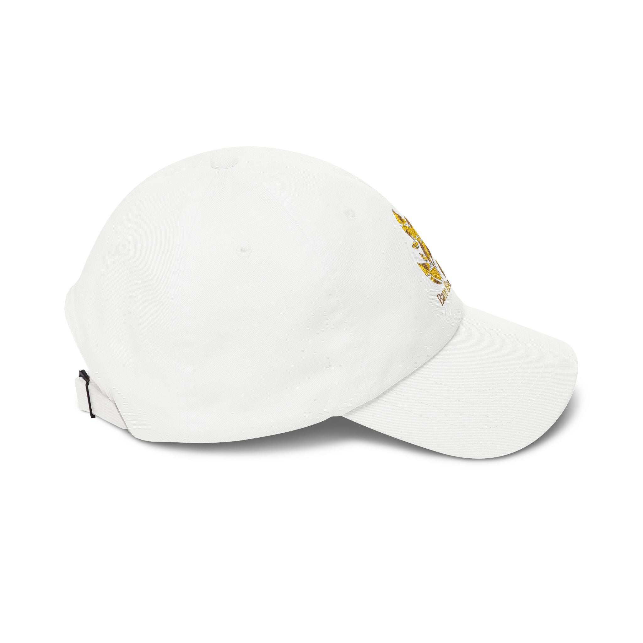 Dad Cap — Gold Foil “Bare Beauty” Floral Logo Baseball Hat