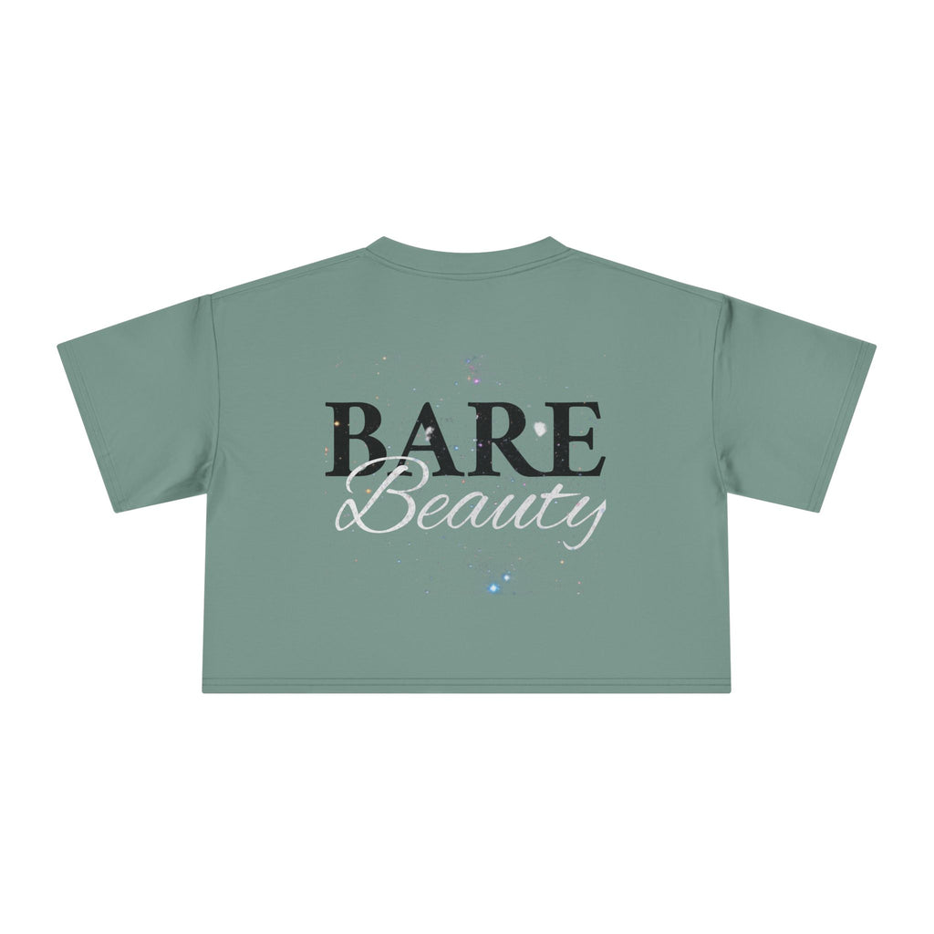 Crop Tee — "Bare Beauty" Minimalist Graphic Crop Top