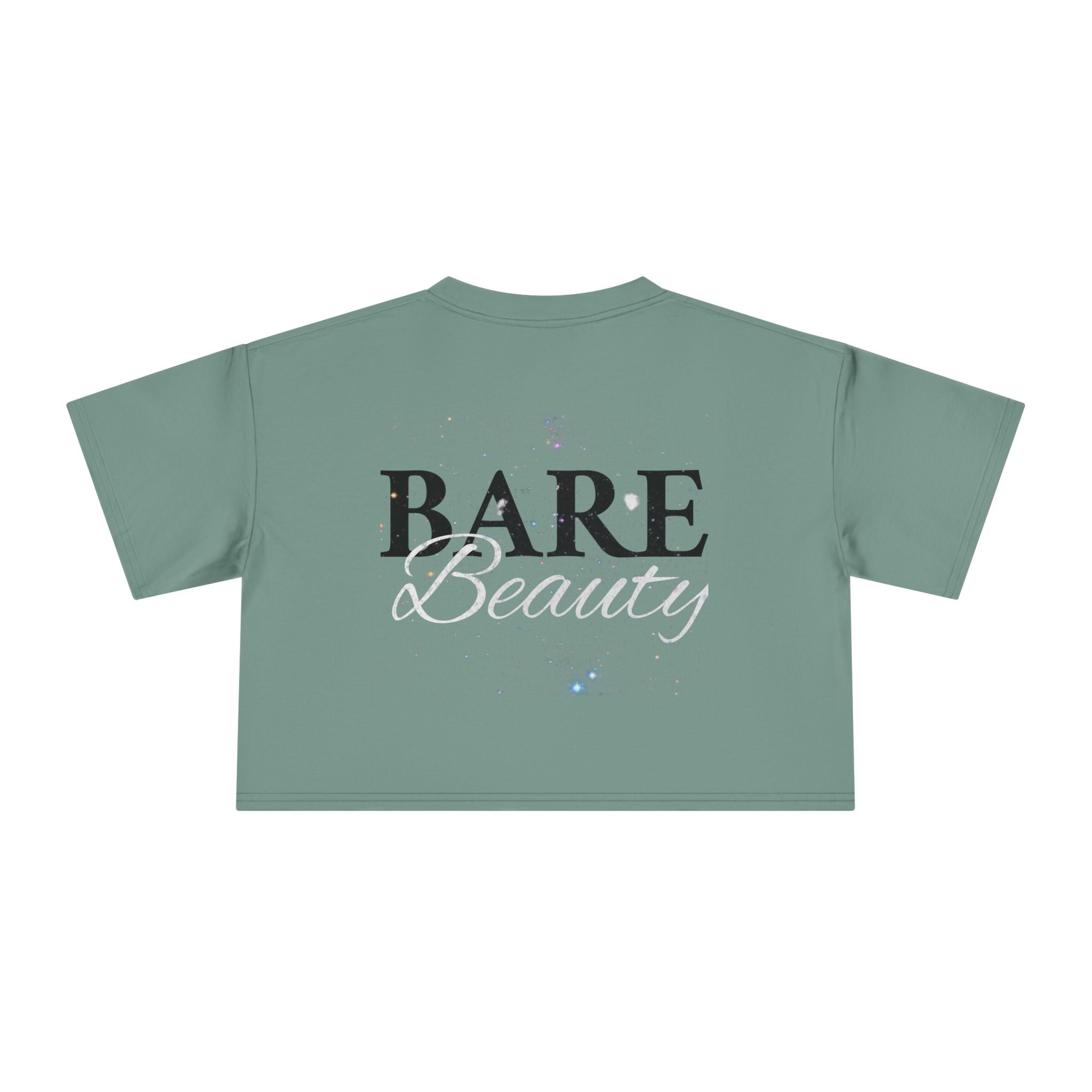 Crop Tee — "Bare Beauty" Minimalist Graphic Crop Top