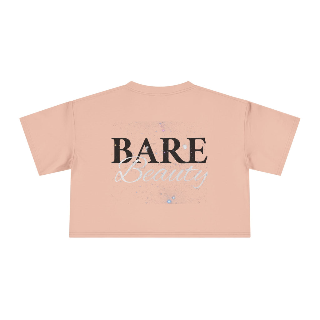 Crop Tee — "Bare Beauty" Minimalist Graphic Crop Top