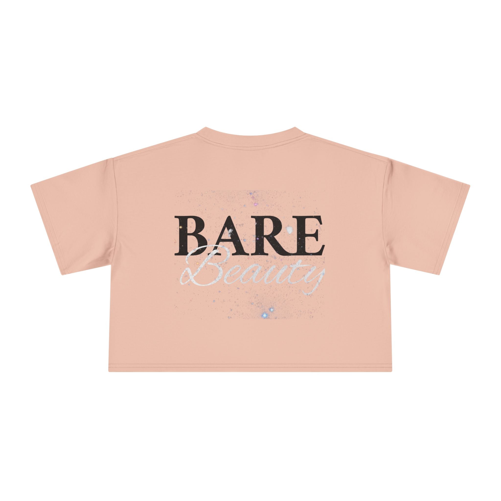 Crop Tee — "Bare Beauty" Minimalist Graphic Crop Top