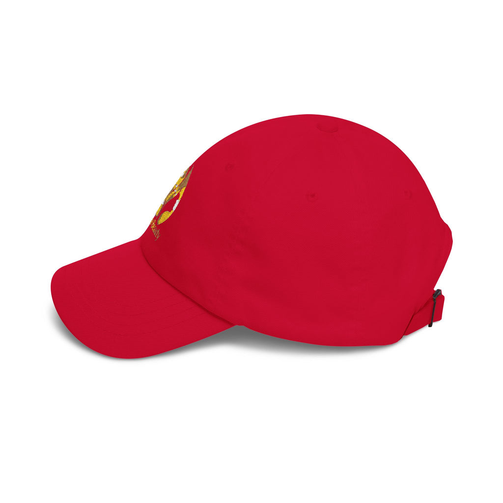 Dad Cap — Gold Foil “Bare Beauty” Floral Logo Baseball Hat
