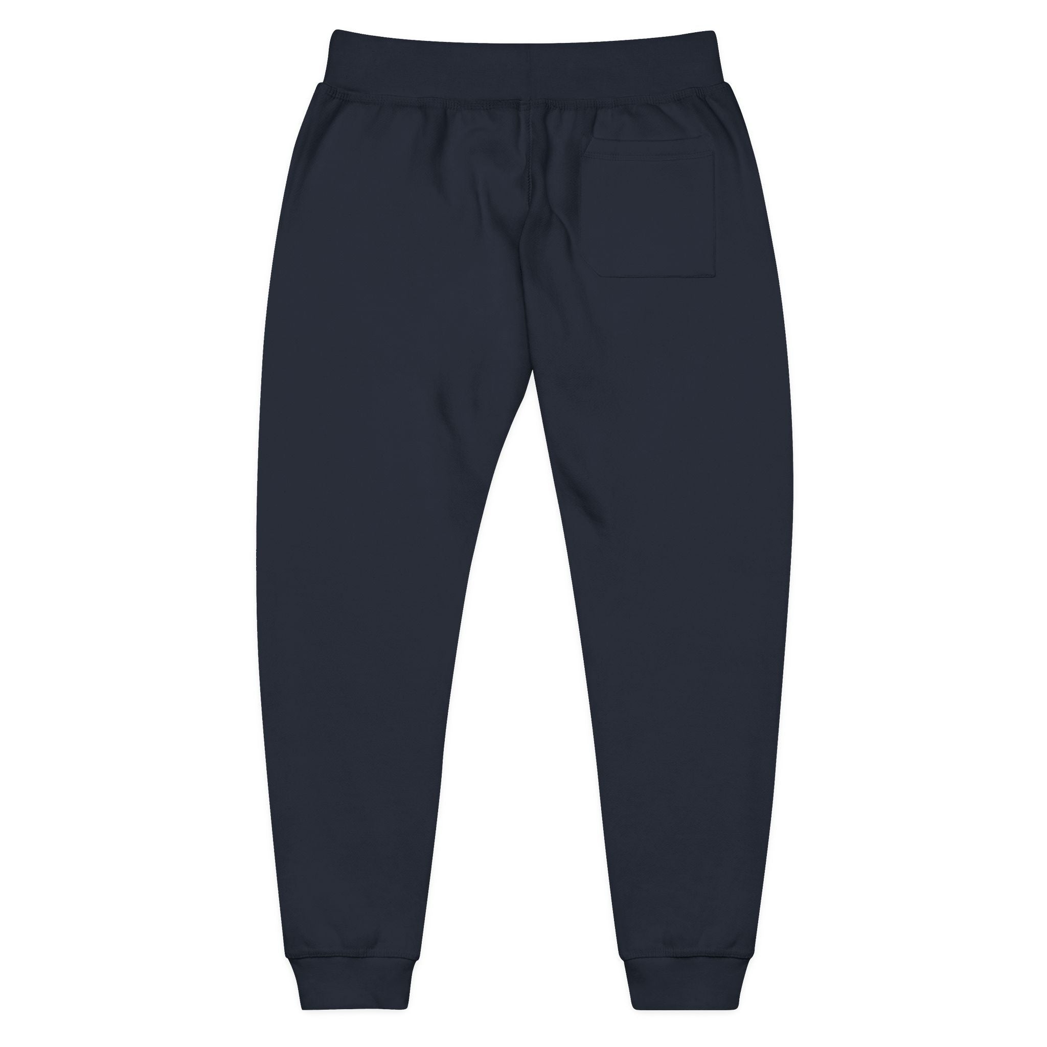 Embroidered Cozy Fleece Sweatpants — Minimal Script Design