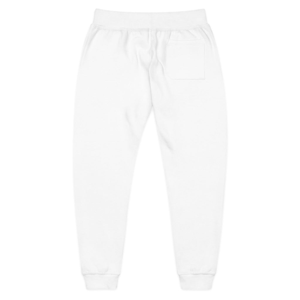 Embroidered Cozy Fleece Sweatpants — Minimal Script Design
