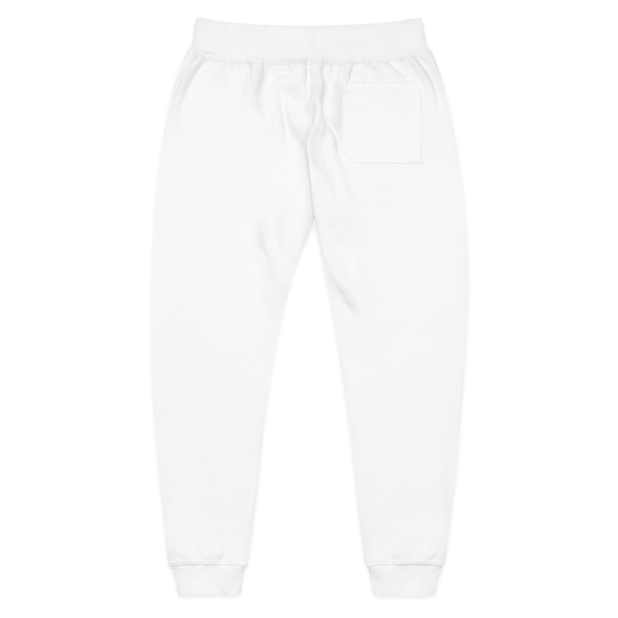 Embroidered Cozy Fleece Sweatpants — Minimal Script Design