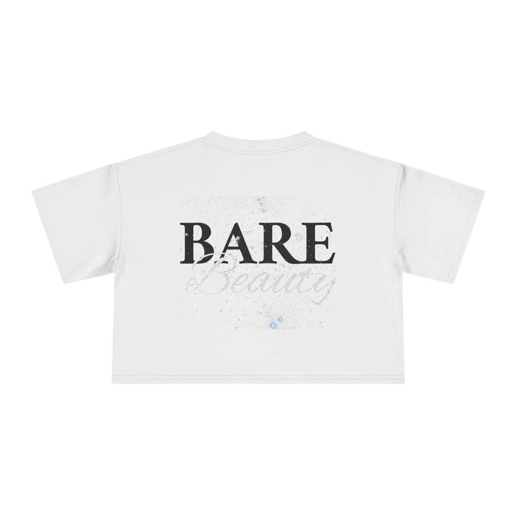 Crop Tee — "Bare Beauty" Minimalist Graphic Crop Top