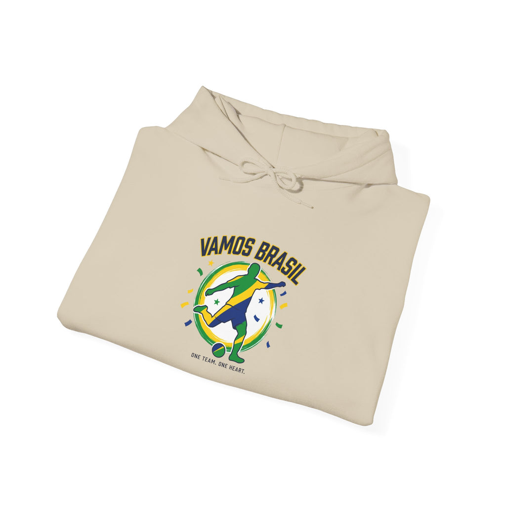 Vamos Brasil Hoodie | Brazil Country Pride, Retro Soccer Championship