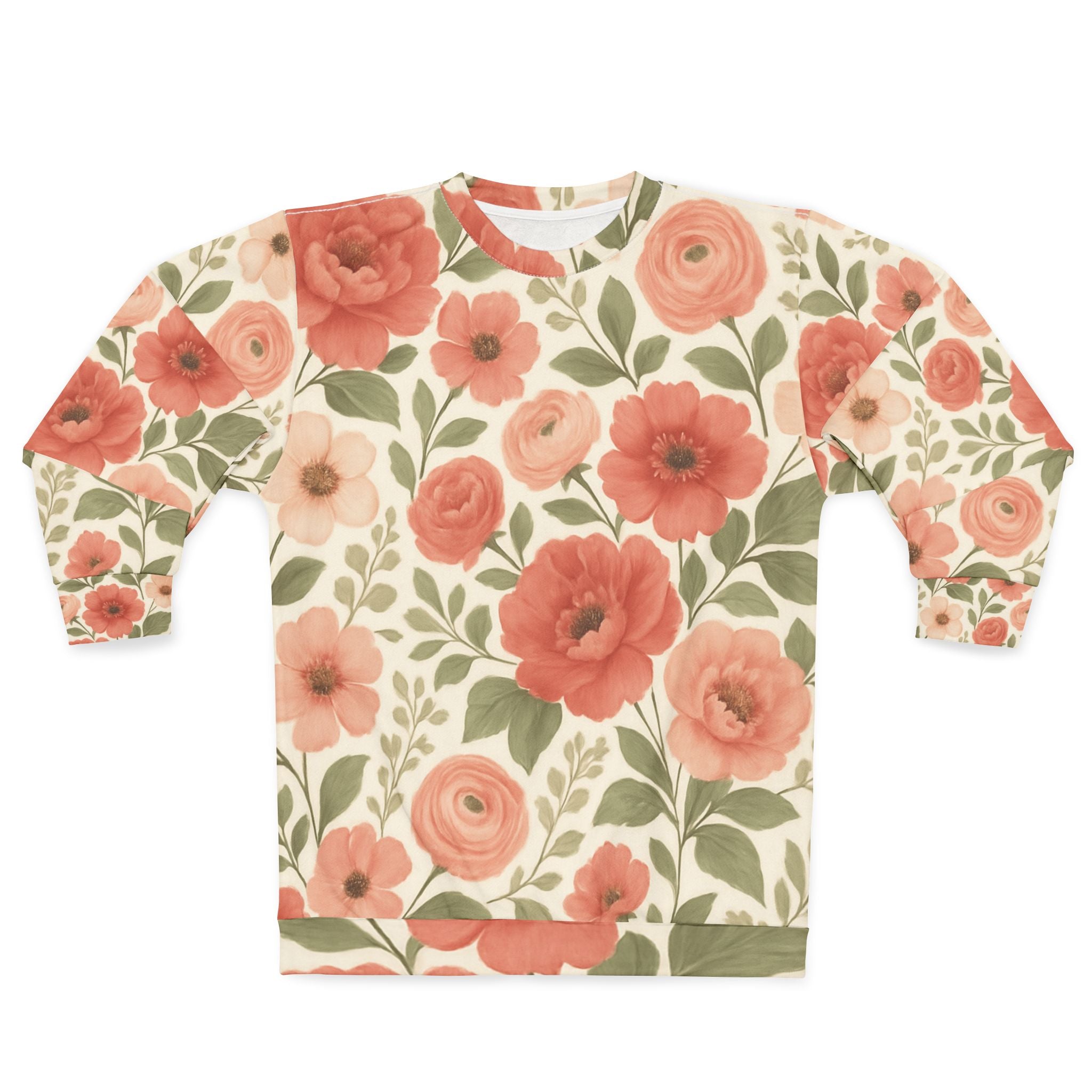 Floral Unisex Sweatshirt - Cozy Spring Comfort